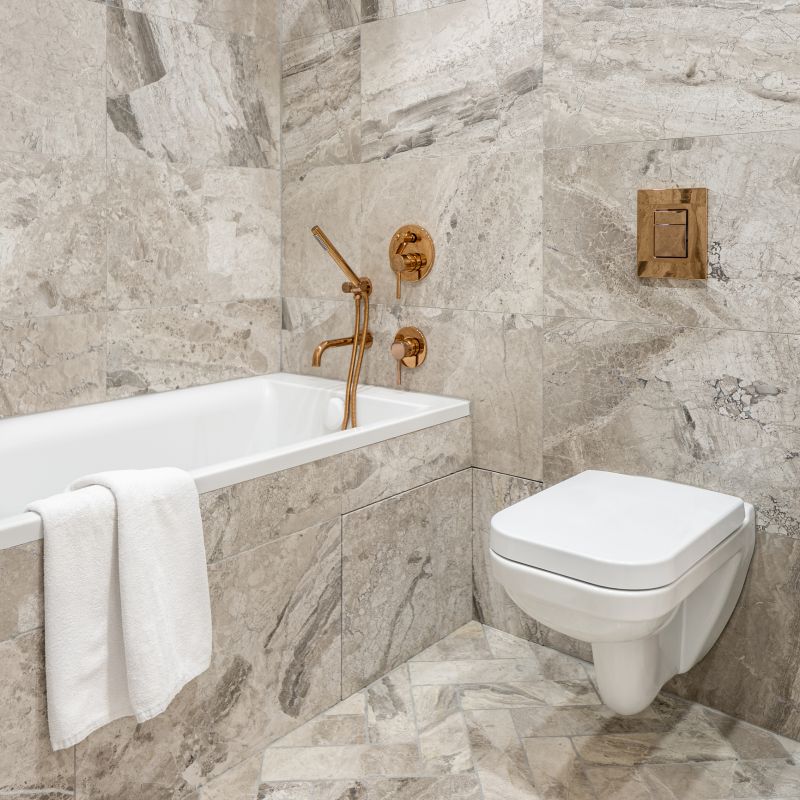 Luxury Bathroom with Marble Surfaces